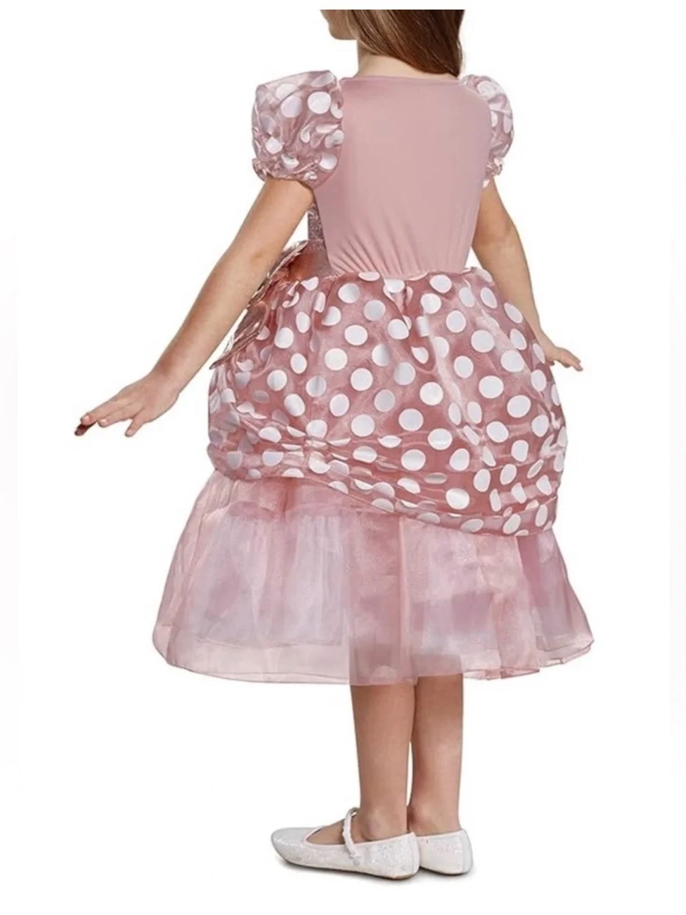 Disney Minnie Mouse Dress Girls Halloween Costume Rose Gold (Size:5/6)